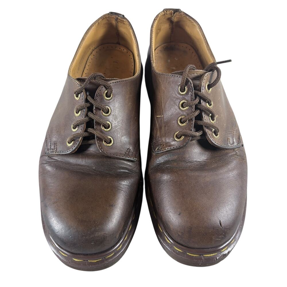 Vtg 90’s Dr Martens Shoes‎ Brown Leather 4 Eye Oxford Grunge England UK 8 US 9